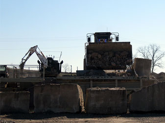 Loader Dumping Stone in Crusher